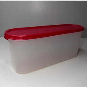 Tupperware Modular Mates Super Oval #2 Food Storage Container with Red Seal